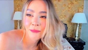 Beautiful Blonde Hottie Pleasuring Herself in Bed