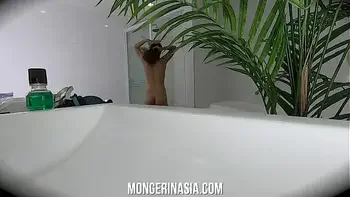 Skinny Pinay bargirl stuffed by a big dick