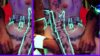 NEON GANGBANG -  Hot Wax and Hard Cocks