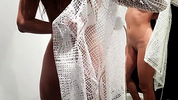 Fitting Room Cam Brunette Babe Undresses