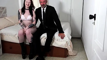 Submissive Inked Brunette Loves It Rough