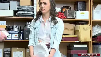 Female thief assfucked by store officer