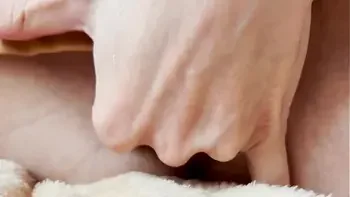 Teen close up pussy masturbation, real orgasm