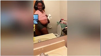 Ebony Bbw Cleaning Nipples Hanging Out My Shirt