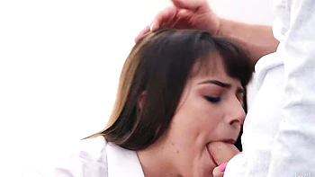 Good and intensive pound in the cowgirl pose with a hot brunette Chanel Camryn