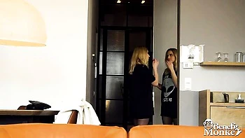 Blonde with big booty Amy Douxxx is jumping on a huge cock