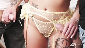 Aesthetic morning double penetration with a slutty Silvia Dellai