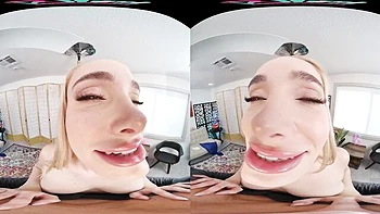 Quick VE sex in the cowgirl pose with a busty blonde Jewel Diamant