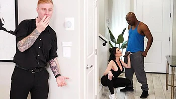 Spicy interracial FFM fuck with a busty brunette Savanah Storm