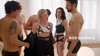 Lindsey Cruz and Curved Marvin are enjoying gangbang fuck so much