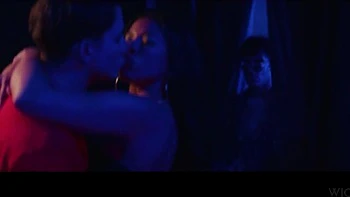 Two muscled men fucked a gorgeous long-legged Ameena Green