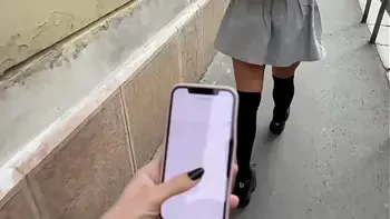 Lovense Lush Control of my Stepsister in Public Place! People Catch us on the Street!!!