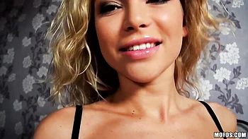 Beautiful sweetheart Summer Breeze nicely plays in the cowgirl pose