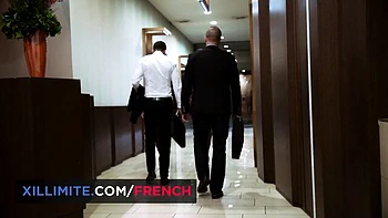 French Girls At Work featuring Blue Angel's natural tits clip