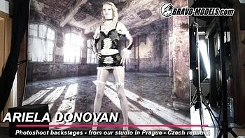 Stockings action with marvelous Ariela Donovan and Ariela from Bravo Models