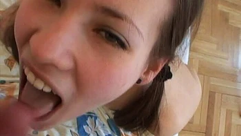 Balls licking scene with stylish Tanya Pearl from Pee And Blow