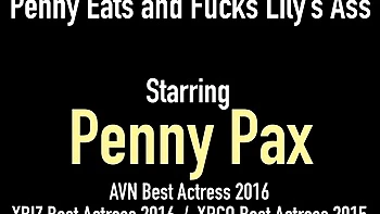 Penny Pax Live featuring Lily LaBeau's dildo movie