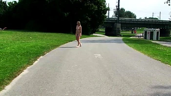 Big boobs amateur hottie sex outdoor in public