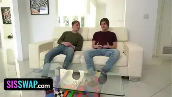 SisSwap - Hot StepSisters With Big Butts Swap And Bang Their StepBros After Valentine's Day Party