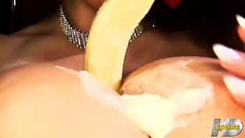 Japanese Banana Boob Play - Big Asian Tits