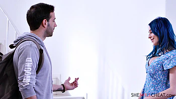 Jewelz Blu fucks personal trainer while her wife watches!