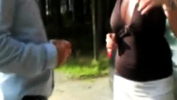 Big-Breasted German MILF's Outdoor Adventure