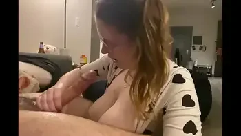 Huge Cock sprays huge tits in bodysuit