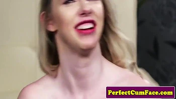 Young Bigtitted Auditioning Beauty Facialized