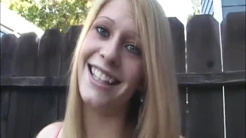 Blonde Babe Topless Handjob