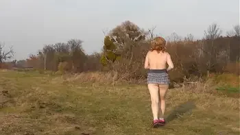 Naked in public. Nude in public. Outdoors without panties and bra Sexy MILF Frina play Sport at stadium outside. Public. No panties. Naturist. Outdoor. Nudist