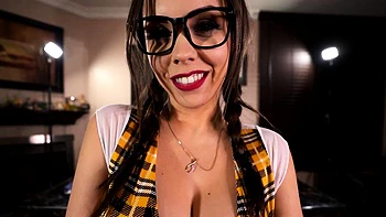 Sexy Teen Brunette Chick Handjobs POV