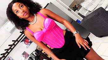 Black teen wannabe model on 1st casting