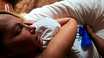 Amateur blonde sucks dick in POV