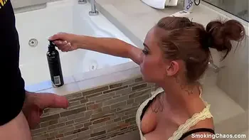 Sasha Foxxx Smoking Handjob