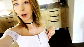 Step Sister Caught Sucking My Cock