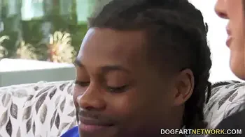 Jennifer White gets facial by 2 BBCs in front of cuck stepson