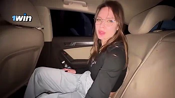 Risky fellatio in car during travel with duddys. Jizz in gullet - greatest Point of