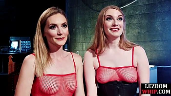 Tied Lesbians Electrosex Strap-On Play