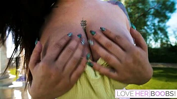 Avalon Mira's huge natural tits worshipped and fucked
