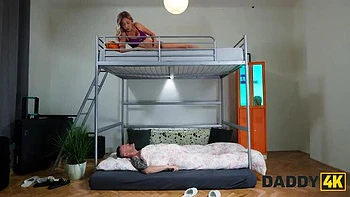 Hot Blonde Girlfriend Cheats On Boyfriend With His Daddy - Ian Scott Fucks Queen Hailey