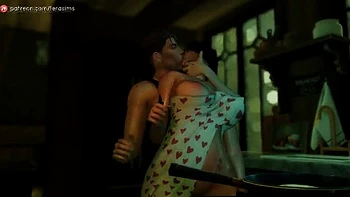 Sims 4 hot MILF mom hardcore 3D sex with big tits brunette