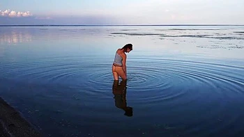 Natella Naked Dancing & Bathing Outdoors - Amateur MILF with Small Tits