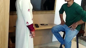 Amanraza9 Fucks 18yo Baby Kajal's Tight Pussy Doggy While Watching TV