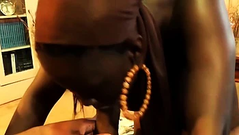 Perky amateur rides and sucks black dick pov style