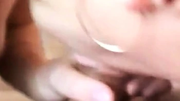 American milf deep-throats cock