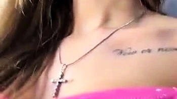 Close-up teen striptease in paradise
