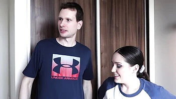 Busty Brunette Sucks Big Cock, Fingers Pussy 69