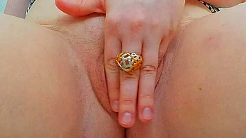 Petite Teen Lana-Ana Fingering Her Tight Pink Pussy Close-Up