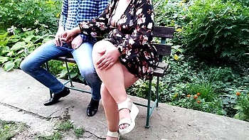 Step Mom Helps Me Pee Outside, Shows Off Her Saggy Tits