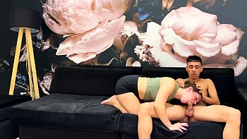 Brunette small cuckolding her boyplayfellow with phat cock,